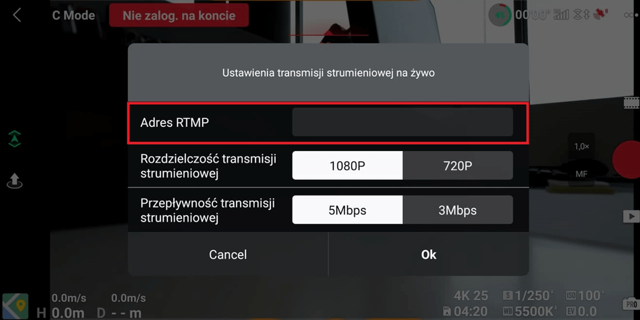 DJI Fly - transmisja na żywo - DJI Polska